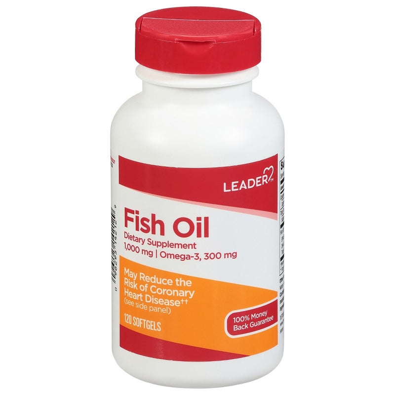 0 Leader Fish Oil 1000 Mg Softgels 120Ct Massage Oil White Smoke