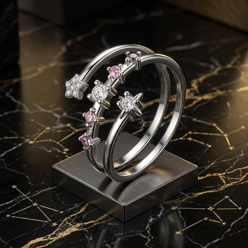 Bids.com 925 Sterling Silver CZ Pavé Ring Rings Black