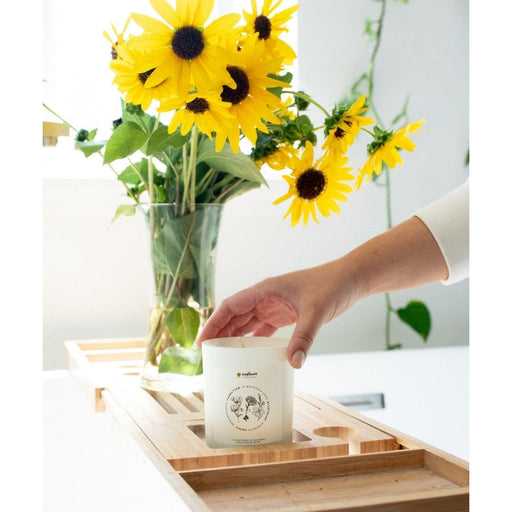 Sunflower Motherhood Remembrance Healing Candle Candles Antique White