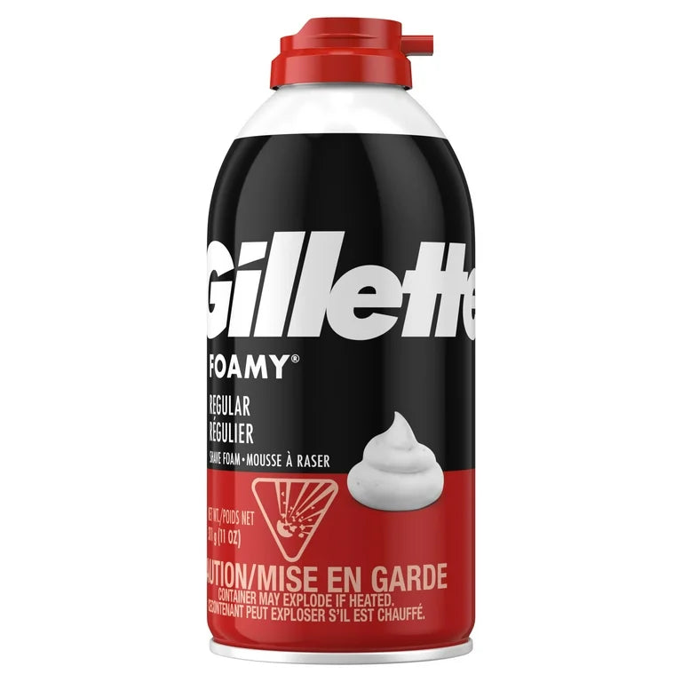 Gillette Gillette Foamy Mens Regular Shave Foam 11 oz Shave Foam White Smoke