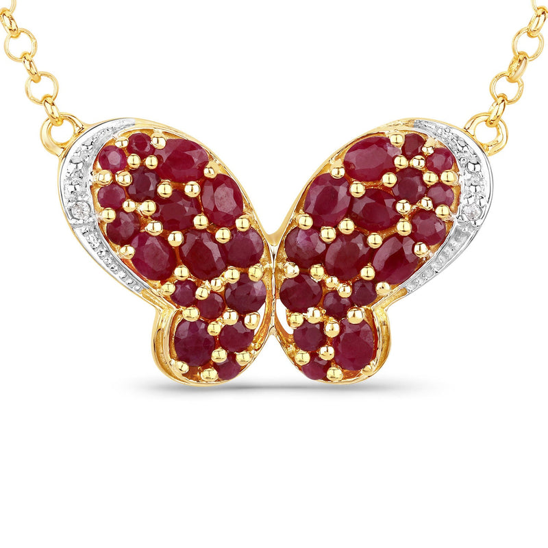 Bids.com 4.15 Carat Genuine Ruby and White Zircon .925 Sterling Silver Pendant Pendants White Smoke