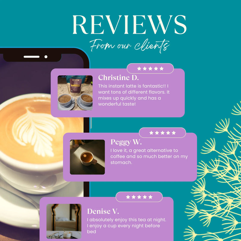Teeccino Instant Dandelion Herbal Latte Instant Latte Dark Cyan Instant Latte