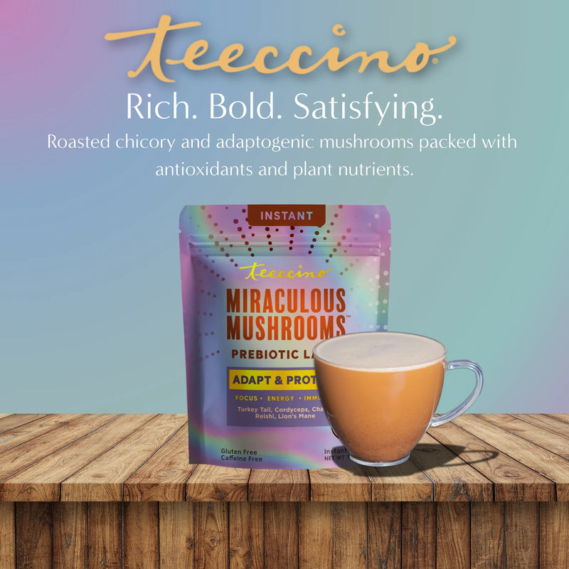 Teeccino Miraculous Mushrooms® Adapt & Protect Instant Herbal Latte Instant Latte Dark Gray Instant Latte