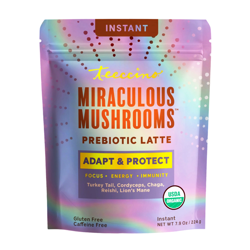 Teeccino Miraculous Mushrooms® Adapt & Protect Instant Herbal Latte Instant Latte Black Instant Latte