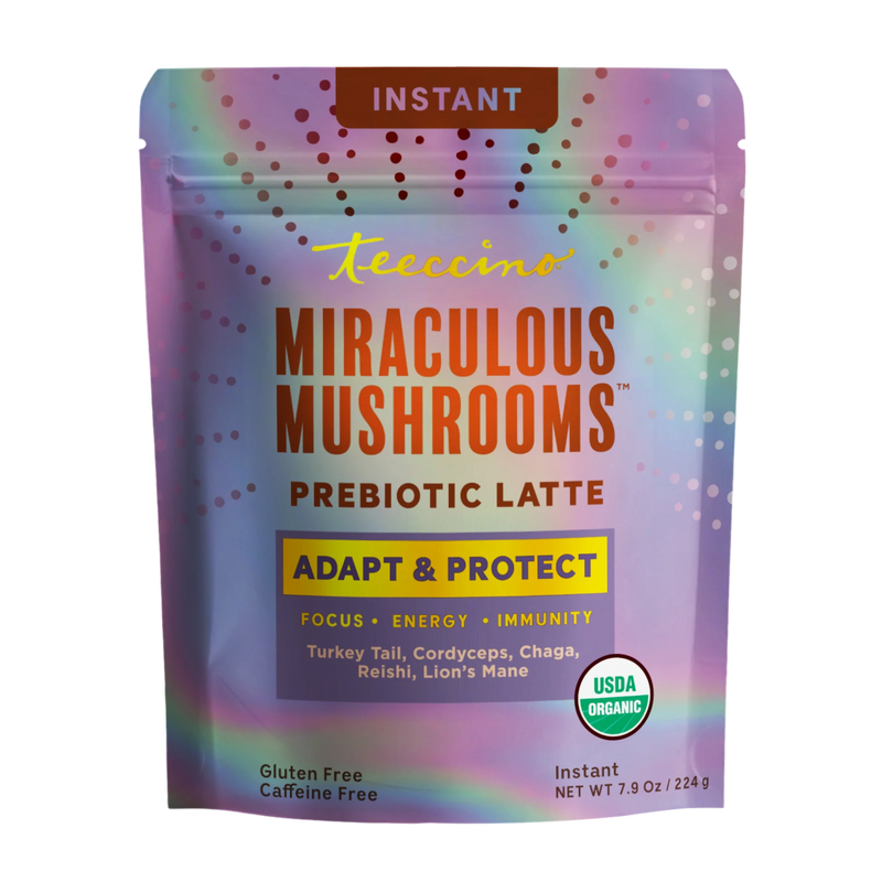 Teeccino Miraculous Mushrooms® Adapt & Protect Instant Herbal Latte Instant Latte Gray Instant Latte