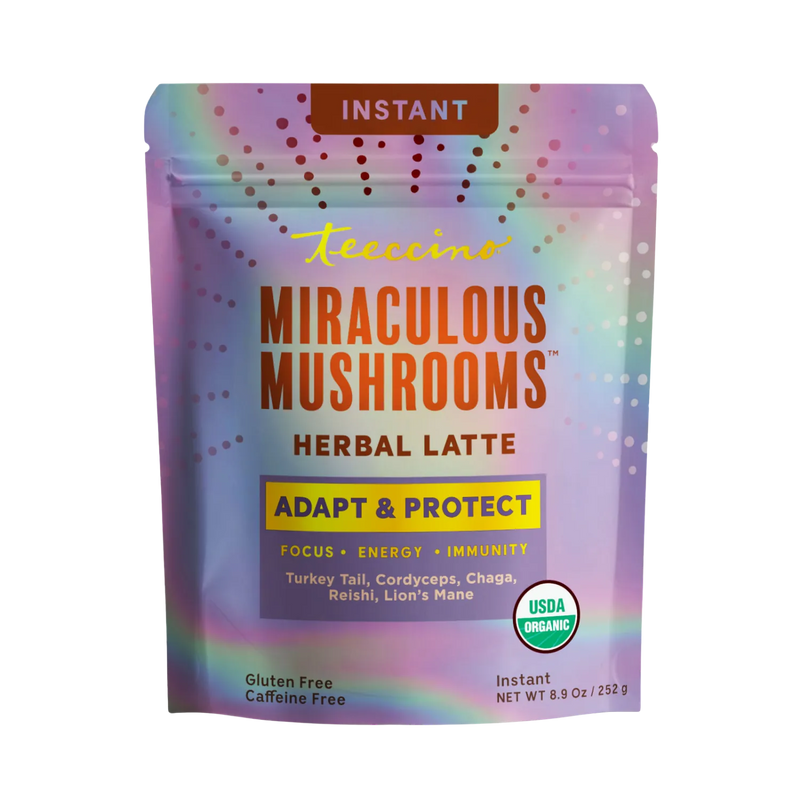 Teeccino Miraculous Mushrooms® Adapt & Protect Instant Herbal Latte Instant Latte Dark Gray Instant Latte