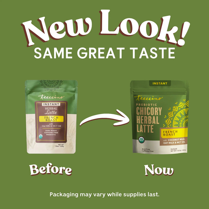 Teeccino Instant French Roast Herbal Latte Instant Latte Olive Drab Latte