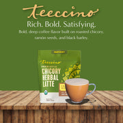 Teeccino Instant French Roast Herbal Latte Instant Latte Dark Olive Green Latte