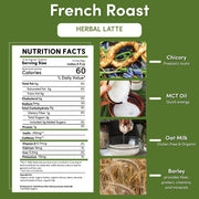 Teeccino Instant French Roast Herbal Latte Instant Latte Dark Olive Green Latte