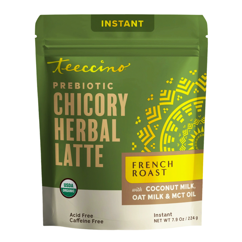 Teeccino Instant French Roast Herbal Latte Instant Latte Dark Olive Green Latte