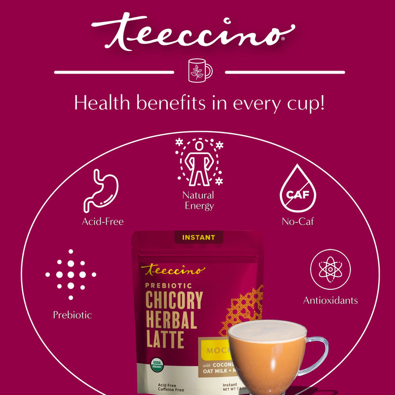 Teeccino Instant Mocha Herbal Latte Instant Latte Brown Instant Latte