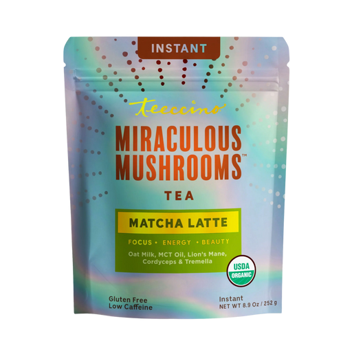 Teeccino Miraculous Mushrooms® Matcha Latte Instant Latte Light Steel Blue Latte