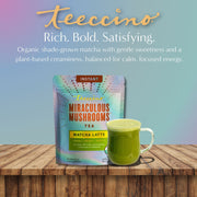 Teeccino Miraculous Mushrooms® Matcha Latte Instant Latte Dark Gray Latte