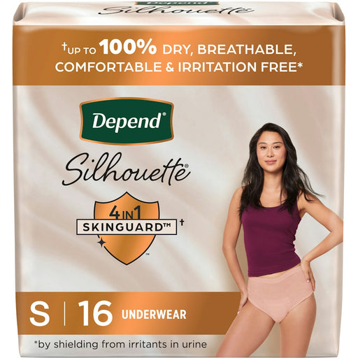 Depend Depend® Silhouette™ Incontinence & Postpartum Underwear – Small, Pink (Maximum Absorbency) Incontinence Aids Gray