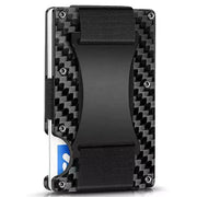 SmartPursue™ Carbon Fiber Wallet - RFID Blocking Metal Card Holder Card Wallet Dark Slate Gray Real Carbon Fiber