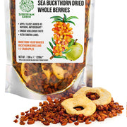 SiberianGreen.com Sea Buckthorn Berries with Apple Slices – A Nutrient-Packed Superfood (200 g) Tea & Infusions White Smoke