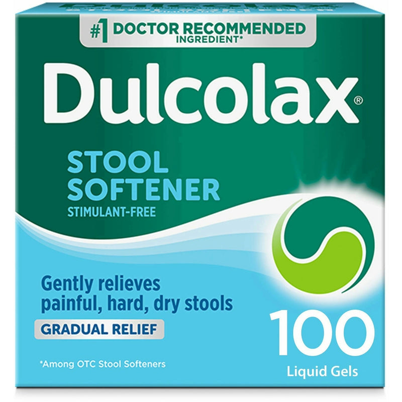 Dulcolax Dulcolax Stool Softener, 100 Mg, Liquid Gels Health & Beauty Medium Turquoise