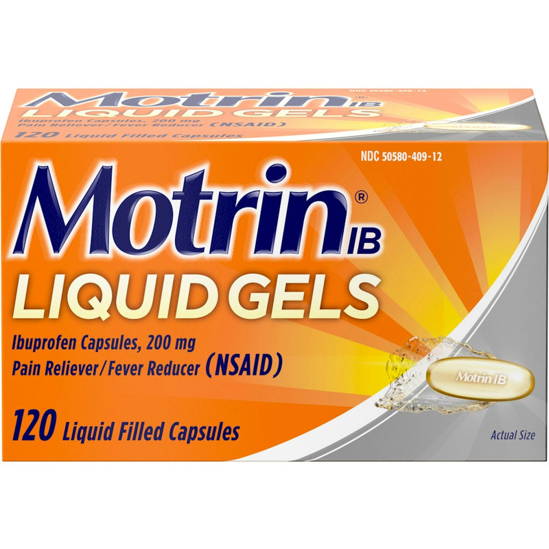 Motrin Motrin IB Liquid Gels 120Ct Health & Beauty Dark Gray