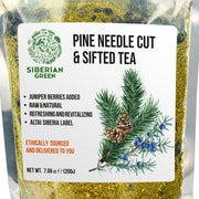 SiberianGreen.com White Pine Needle Tea Loose Powder with Juniper Berries 200g – 100% Natural & Organic from Siberian Green Tea & Infusions White Smoke
