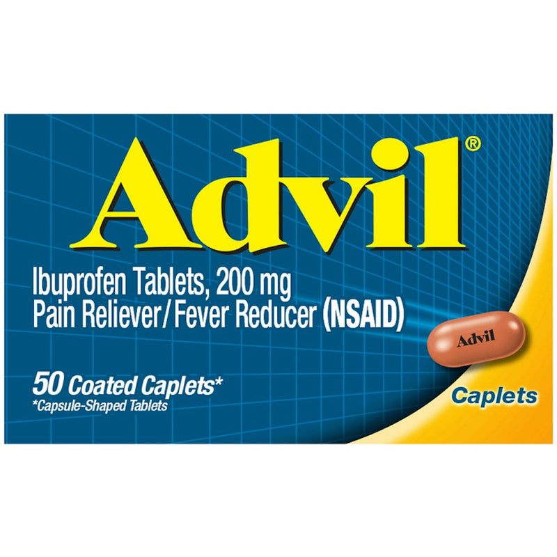 Advil Advil Pain Reliever/ Fever Reducer 200 Mg Caplets 50Ct Health & Beauty Dark Cyan