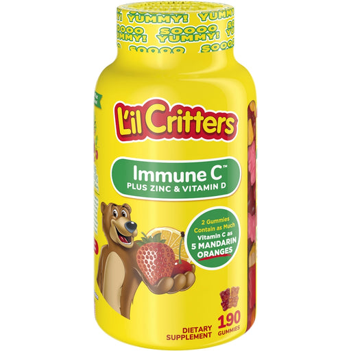 L'il Critters L'il Critters™ Immune C Plus Zinc Gummy Vitamins – Natural Fruit Flavors Vitamins & Supplements White Smoke