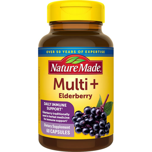 Nature Made Nature Made Multi + Elderberry Capsules, Multivitamin For Women And Men Vitamins & Supplements White Smoke