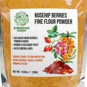 SiberianGreen.com Siberian Rose Hips with Sea Buckthorn Berries Powder – 300g (10.58 oz) Tea & Infusions White Smoke