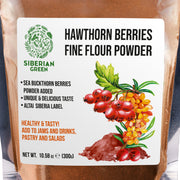SiberianGreen.com Siberian Hawthorn Powder with Sea Buckthorn – 300g Tea & Infusions White Smoke