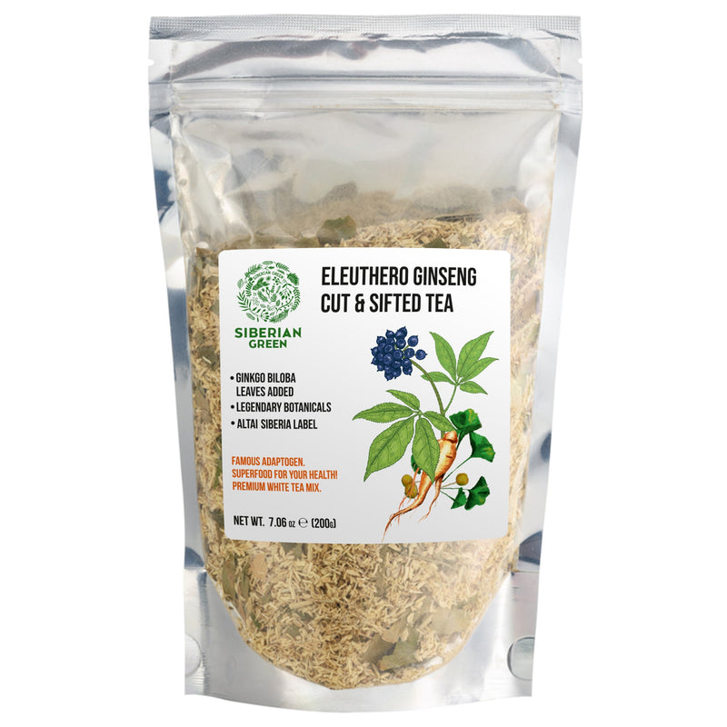 SiberianGreen.com Organic Siberian Ginseng Powder with 10% Ginkgo Biloba Tea & Infusions White Smoke