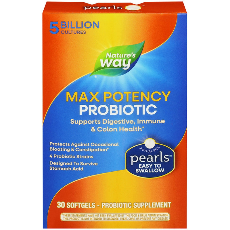 Nature's Way Nature's Way Max Potency  Probiotic  30 Softgels Vitamins & Supplements Royal Blue