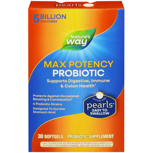 Nature's Way Nature's Way Max Potency  Probiotic  30 Softgels Vitamins & Supplements Royal Blue