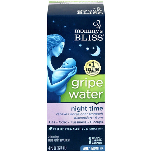 Mommy's Bliss Mommy's Bliss S Night Time Gripe Water 1 Month+ 4 Fl Oz 120 Ml Water Midnight Blue