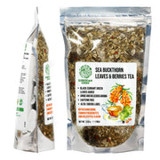 SiberianGreen.com Siberian Green Sea Buckthorn Tea with Black Currant Leaves – Wild-Harvested & Caffeine-Free Tea & Infusions White Smoke
