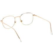 zeroUV True Vintage Dapper Square Clear Lens Glasses C718 Glasses White Smoke Gold Black Clear,Gold Brown Clear,Black Black Clear,Silver Silver Clear