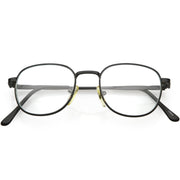 zeroUV True Vintage Dapper Square Clear Lens Glasses C718 Glasses White Smoke Black Black Clear