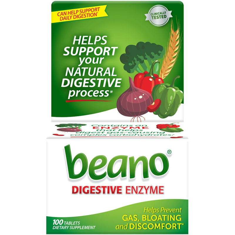 Beano Beano Ultra Gas Prevention Tablets – Natural Enzyme Digestive Aid – 100 Count Vitamins & Supplements White Smoke