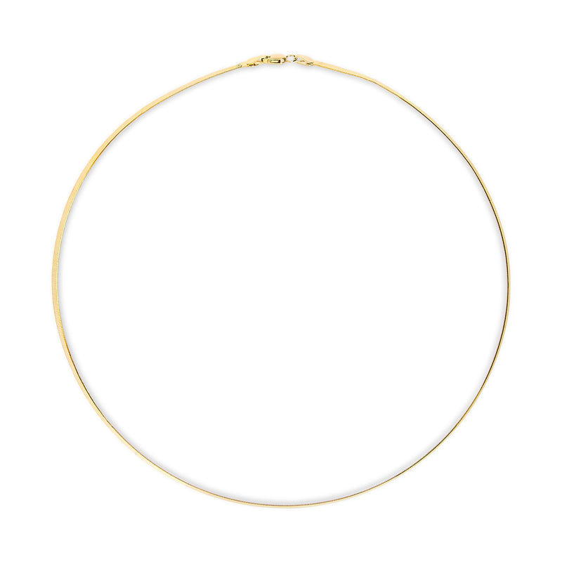 Bids.com Unisex Solid 14K Yellow Gold 2.8mm Imperial Herringbone Chain Necklace - 18" Inches Necklaces White Smoke Yellow.Gold / 18