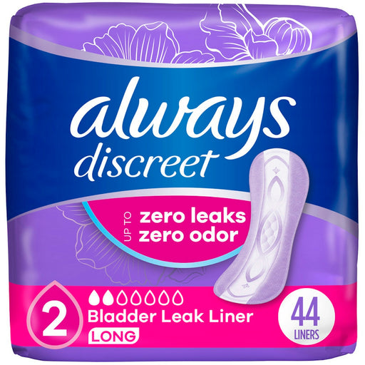 Always Discreet Always Discreet Very Light Absorbency Long Length Incontinence Liners Health & Beauty Midnight Blue