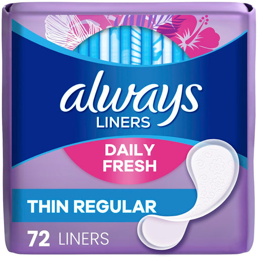 Always Always Thin Daily Pantiliners, Unscented, 72 Count - Thin & Flexible Protection Feminine Pads & Protectors Midnight Blue