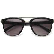 zeroUV Dapper GQ Mens Crossbar Square Aviator Fashion Sunglasses 8962 Sunglasses White Smoke Black Gold Lavender