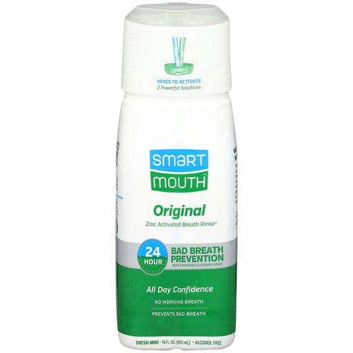 Smart Mouth Smart Mouth Original Zinc Activated Fresh Mint Breath Rinse 16 Fl Oz Mouthwash White Smoke