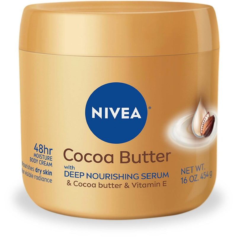 Nivea Nivea Cocoa Butter Body Cream With Deep Nourishing Serum, 15.5 Ounce Lotion & Moisturizer Sandy Brown