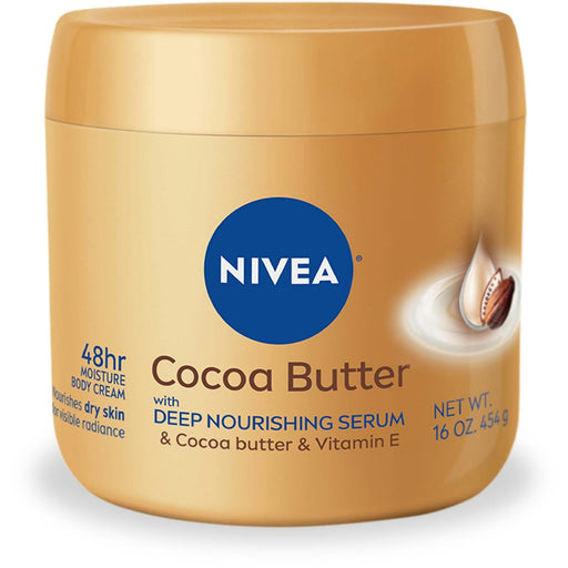 Nivea Nivea Cocoa Butter Body Cream With Deep Nourishing Serum, 15.5 Ounce Lotion & Moisturizer Sandy Brown