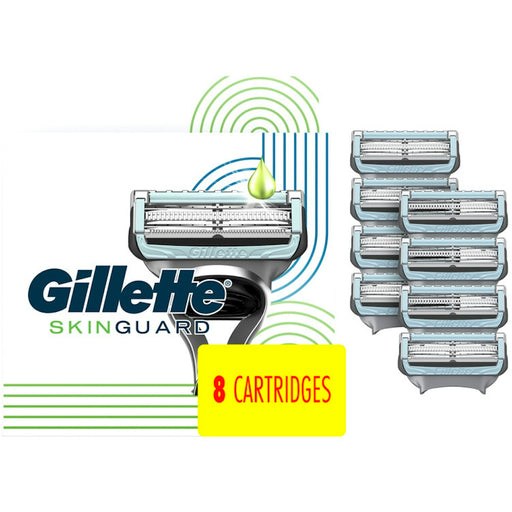 Gillette Gillette Skin Guard Men's Razor Blades, 8 Blade Refills Razor Blades White Smoke