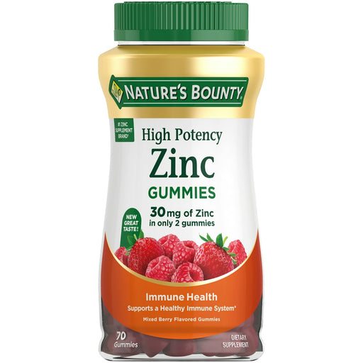 Nature's Bounty Nature's Bounty Zinc Immune Support Mixed Berry Gummies, 30 Mg Vitamins & Supplements White Smoke