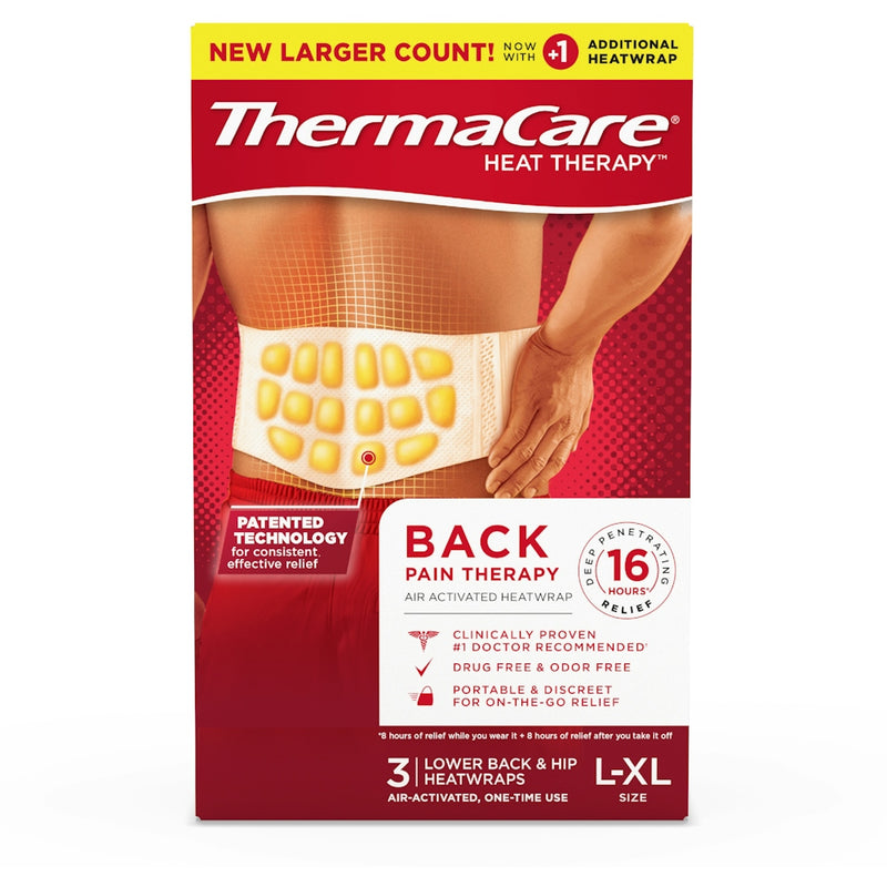 Thermacare Thermacare Heatwraps, Lower Back & Hip, L Xl Heating Pads White Smoke