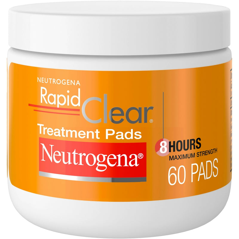 Neutrogena Neutrogena Rapid Clear Face Acne Treatment Pads, Maximum Strength Health & Beauty White Smoke