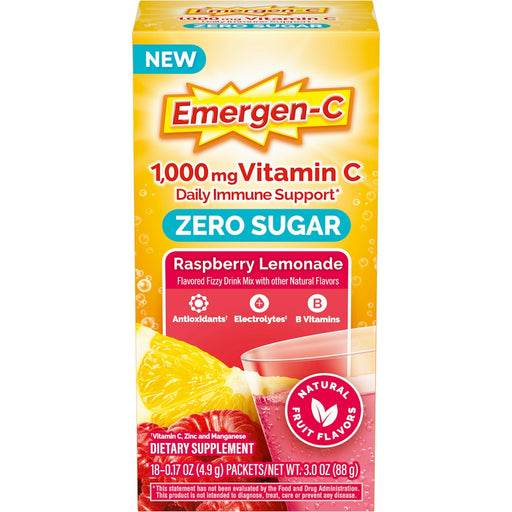 Emergen-C Emergen-C Zero Sugar Immune Support Powder Raspberry Lemonade Vitamins & Supplements Tomato