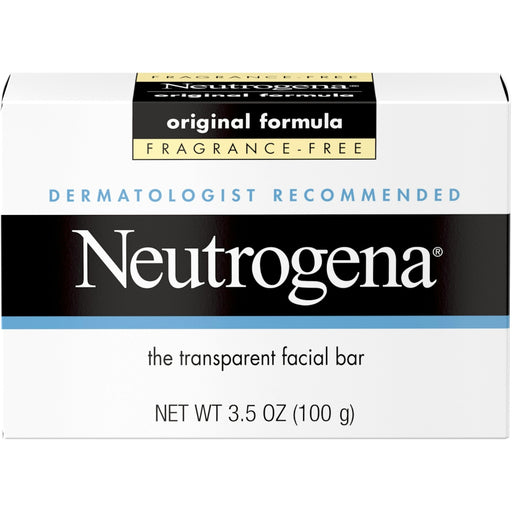 Neutrogena Neutrogena Original Gentle Facial Cleansing Bar Fragrance-Free, Fragrance Free Skin Care White Smoke