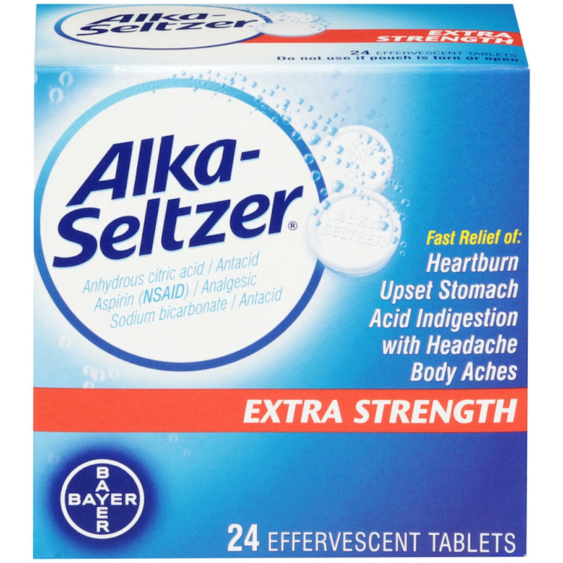 Alka-Seltzer Alka-Seltzer Heartburn Relief Extra Strength, Effervescent Tablets, 24 Count Medicine & Drugs Alice Blue